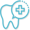 Tooth with Medical Cross Icon
